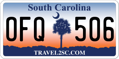 SC license plate OFQ506