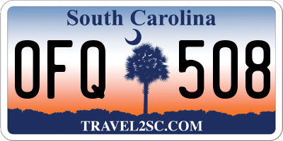 SC license plate OFQ508