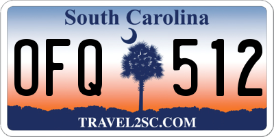 SC license plate OFQ512