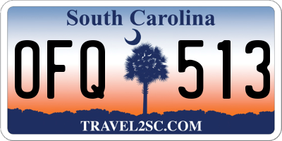 SC license plate OFQ513