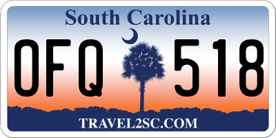 SC license plate OFQ518