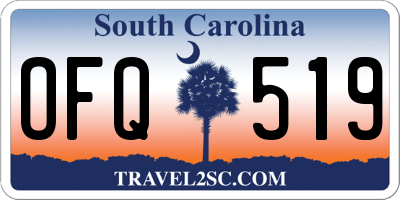 SC license plate OFQ519