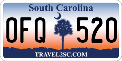 SC license plate OFQ520