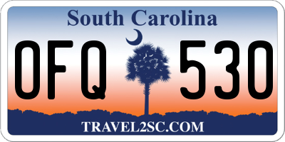 SC license plate OFQ530