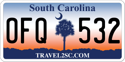 SC license plate OFQ532