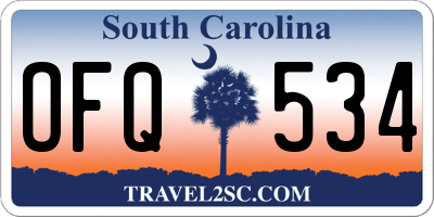 SC license plate OFQ534