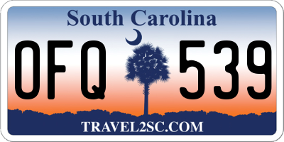 SC license plate OFQ539