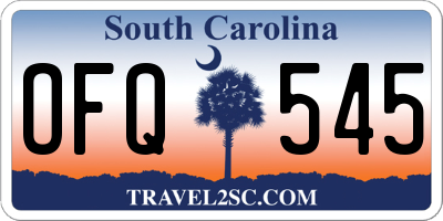 SC license plate OFQ545