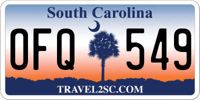 SC license plate OFQ549