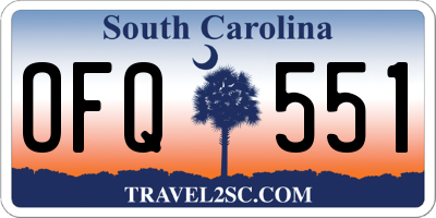SC license plate OFQ551