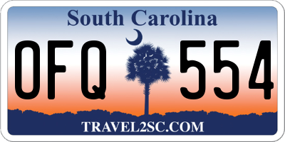 SC license plate OFQ554
