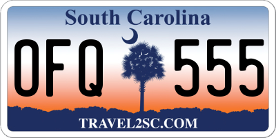 SC license plate OFQ555