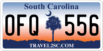SC license plate OFQ556