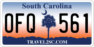 SC license plate OFQ561