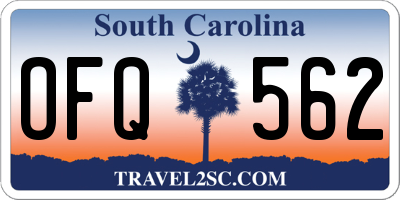 SC license plate OFQ562