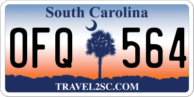 SC license plate OFQ564