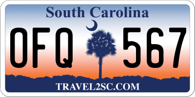 SC license plate OFQ567