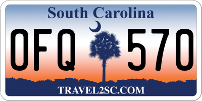 SC license plate OFQ570