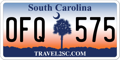 SC license plate OFQ575