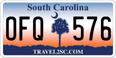 SC license plate OFQ576