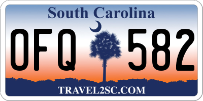 SC license plate OFQ582