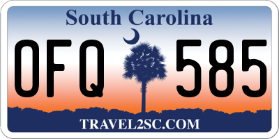 SC license plate OFQ585