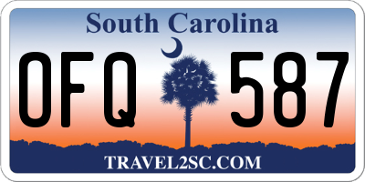 SC license plate OFQ587