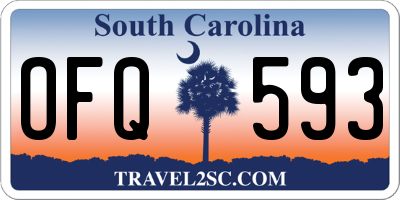 SC license plate OFQ593