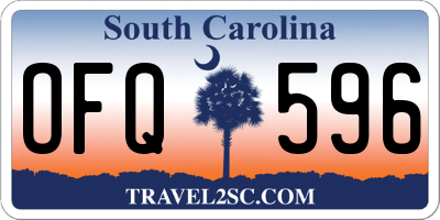 SC license plate OFQ596