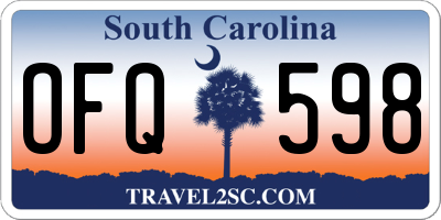 SC license plate OFQ598