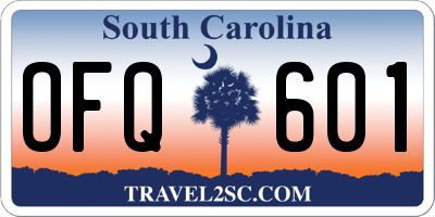 SC license plate OFQ601