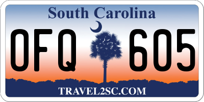 SC license plate OFQ605