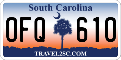 SC license plate OFQ610