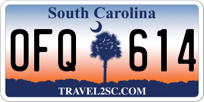 SC license plate OFQ614