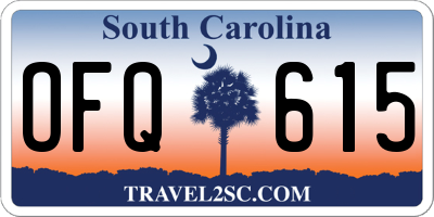 SC license plate OFQ615