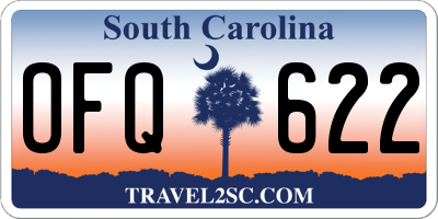 SC license plate OFQ622
