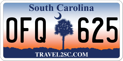 SC license plate OFQ625
