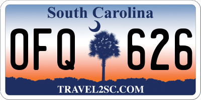 SC license plate OFQ626