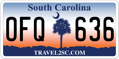 SC license plate OFQ636