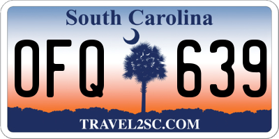 SC license plate OFQ639
