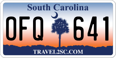SC license plate OFQ641