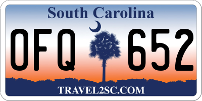 SC license plate OFQ652