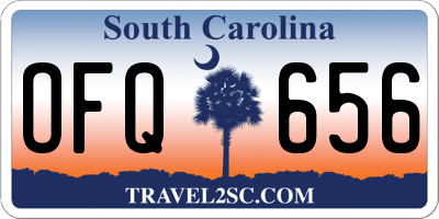 SC license plate OFQ656