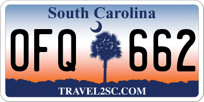 SC license plate OFQ662