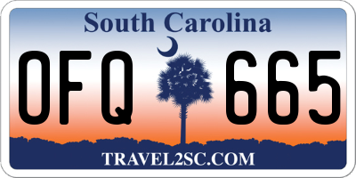 SC license plate OFQ665