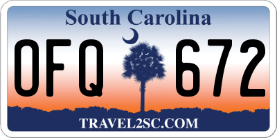 SC license plate OFQ672