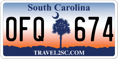 SC license plate OFQ674