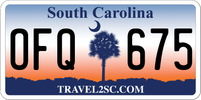 SC license plate OFQ675