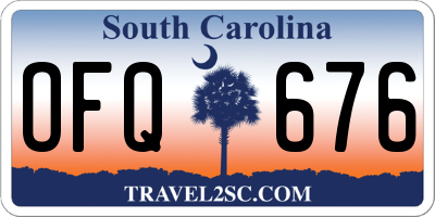 SC license plate OFQ676