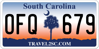 SC license plate OFQ679